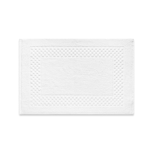 Signature Square by Grand Royal Bath Mat, Blended Dobby Woven Border, 22x32, 9.5 lbs/dz, White